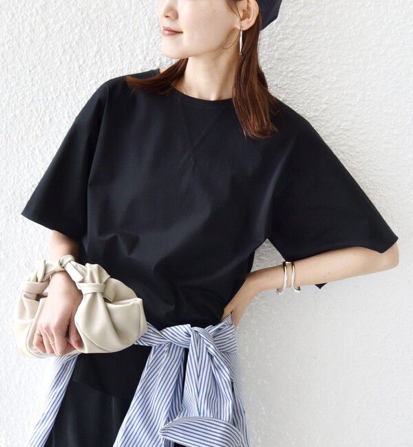 SHIPS for women「〈接触冷感/UVカット〉ガゼット デザイン ワイド スリーブ TEE」|Tシャツ・カットソー|