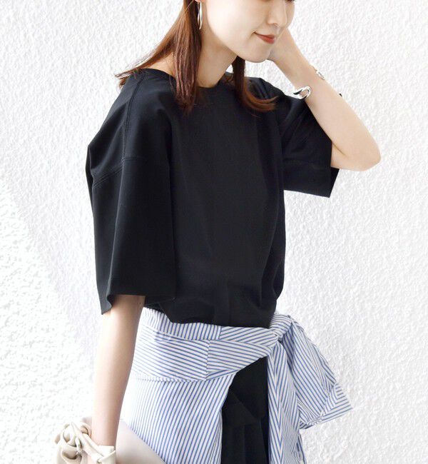 SHIPS for women「〈接触冷感/UVカット〉ガゼット デザイン ワイド スリーブ TEE」|Tシャツ・カットソー|