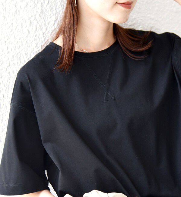 SHIPS for women「〈接触冷感/UVカット〉ガゼット デザイン ワイド スリーブ TEE」|Tシャツ・カットソー|