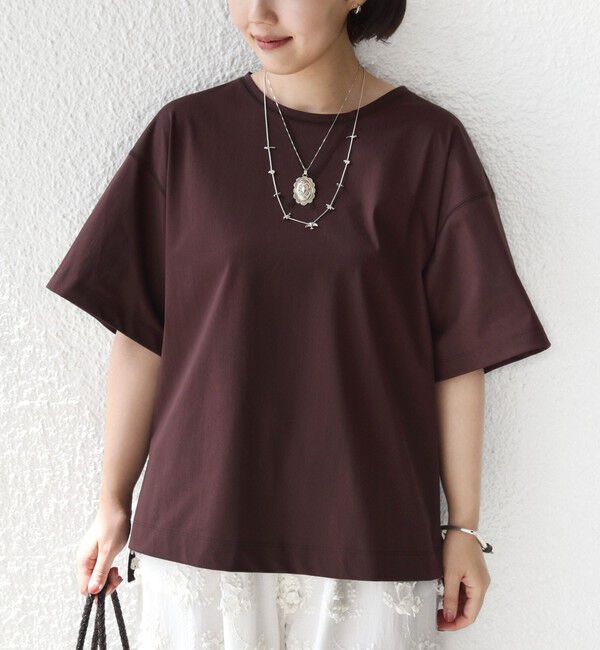 SHIPS for women「〈接触冷感/UVカット〉ガゼット デザイン ワイド スリーブ TEE」|Tシャツ・カットソー|