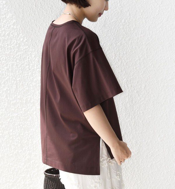 SHIPS for women「〈接触冷感/UVカット〉ガゼット デザイン ワイド スリーブ TEE」|Tシャツ・カットソー|