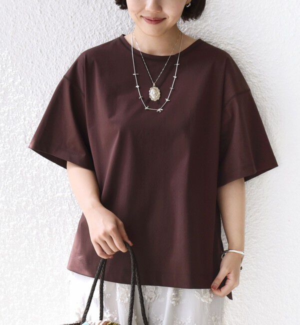 SHIPS for women「〈接触冷感/UVカット〉ガゼット デザイン ワイド スリーブ TEE」|Tシャツ・カットソー|
