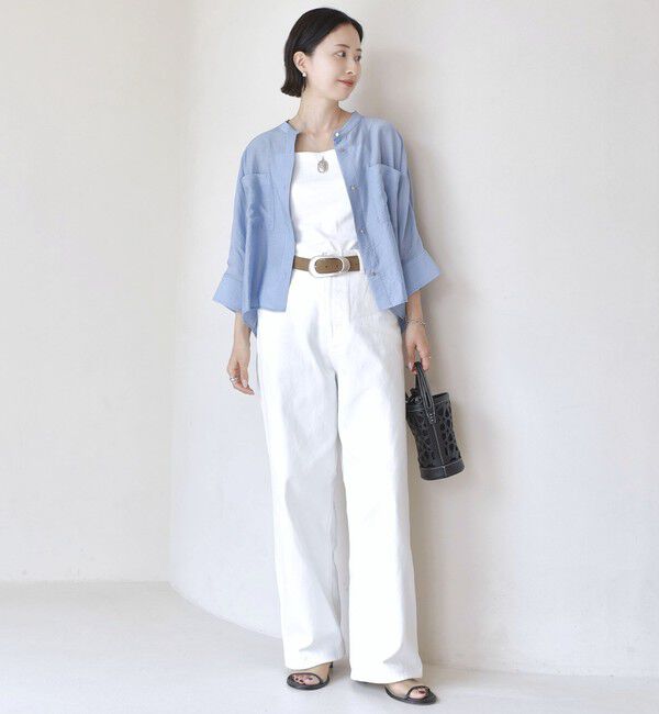 SHIPS for women「〈手洗い可〉NEW シルク混 シアー 羽織 シャツ」|シャツ・ブラウス|