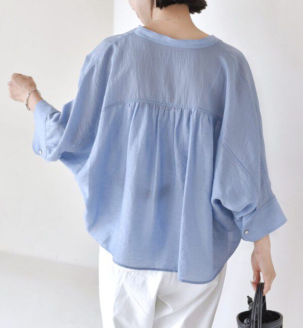 SHIPS for women「〈手洗い可〉NEW シルク混 シアー 羽織 シャツ」|シャツ・ブラウス|