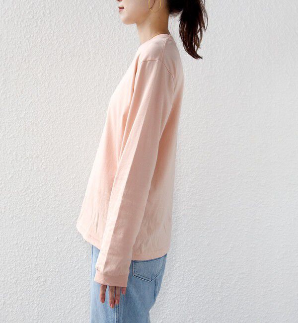 SHIPS for women「【WEB限定】 SHIPS ラウンド プリント ロゴ ロングスリーブ TEE」|Tシャツ・カットソー|