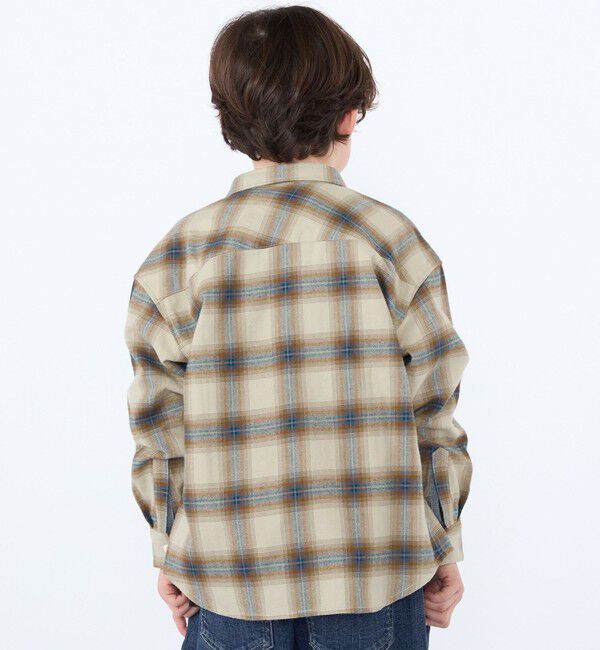SHIPS KIDS「SHIPS KIDS:100～130cm / ネル チェック ボタンダウン シャツ」|シャツ・ブラウス|