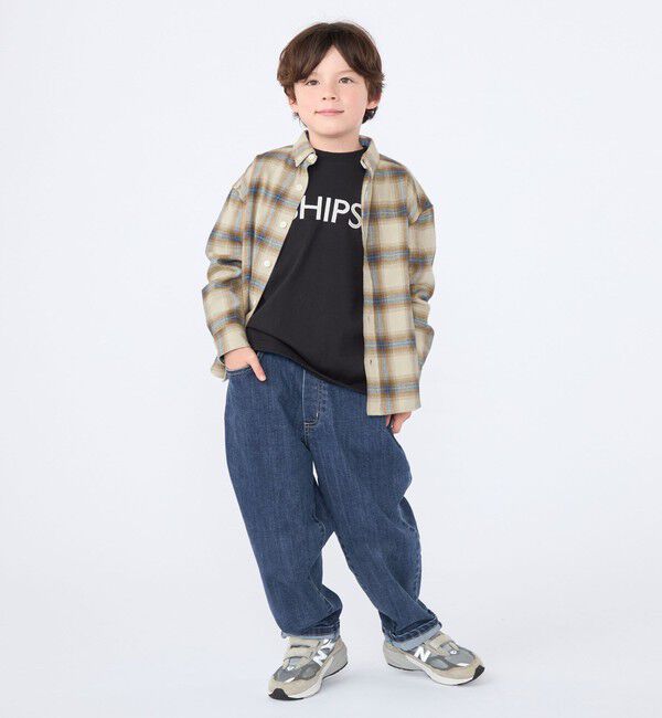 SHIPS KIDS「SHIPS KIDS:100～130cm / ネル チェック ボタンダウン シャツ」|シャツ・ブラウス|