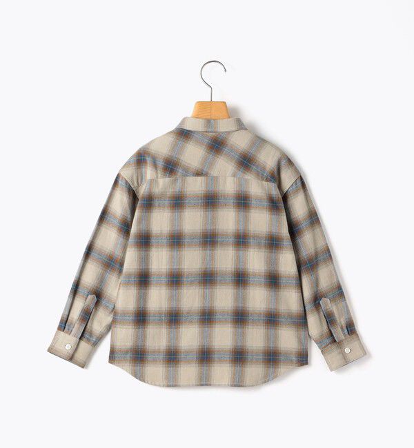 SHIPS KIDS「SHIPS KIDS:100～130cm / ネル チェック ボタンダウン シャツ」|シャツ・ブラウス|