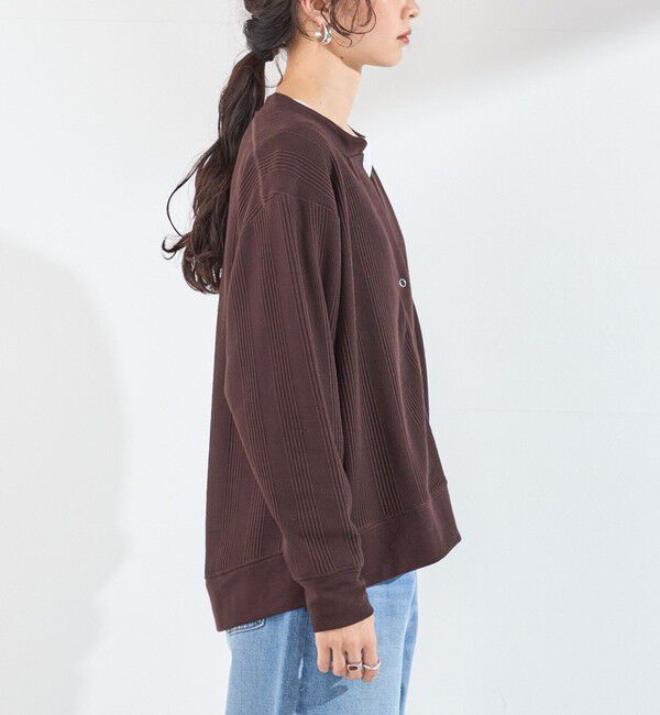 SHIPS Colors 「《予約》SHIPS Colors:〈手洗い可能〉変形 ワッフル スキッパー カーディガン◆」|カーディガン|