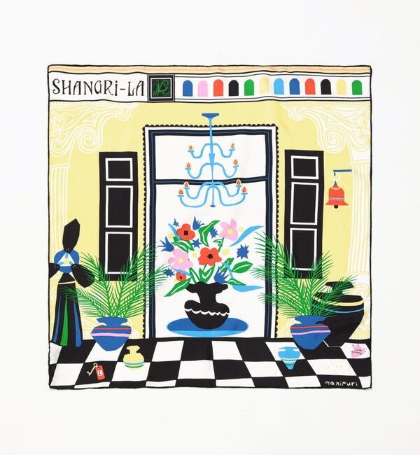 TOMORROWLAND GOODS「MANIPURI SHANGRI-LA シルクスカーフ」|バンダナ・スカーフ|