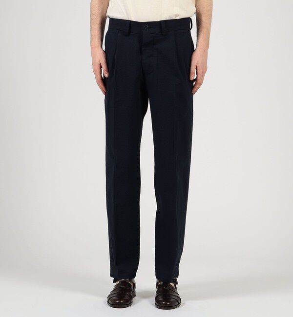 TOMORROWLAND MENS「【別注】Salvatore Piccolo MARCELLO コットンシアサッカー 1プリーツテーパードパンツ」|スラックス|