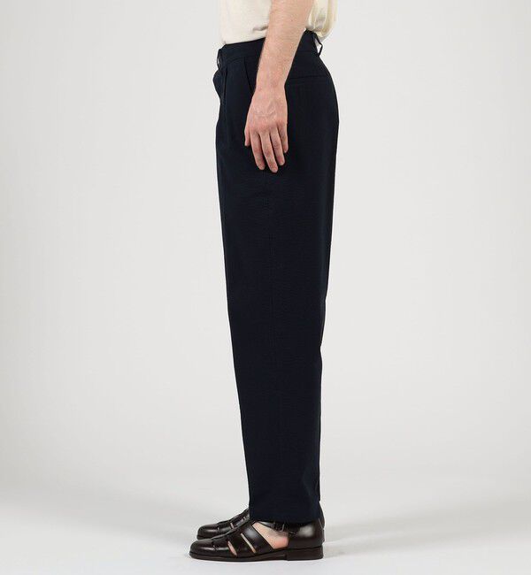 TOMORROWLAND MENS「【別注】Salvatore Piccolo MARCELLO コットンシアサッカー 1プリーツテーパードパンツ」|スラックス|
