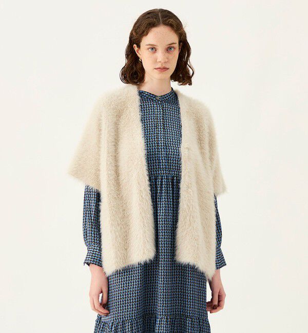 Ballsey「【WEB先行予約】フェザーヤーン ビッグポンチョ」|カーディガン|