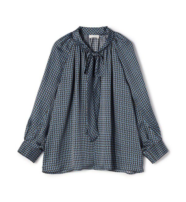 Ballsey「【WEB先行予約】ファンズプリント ボウタイブラウス」|シャツ・ブラウス|68 ブルー系