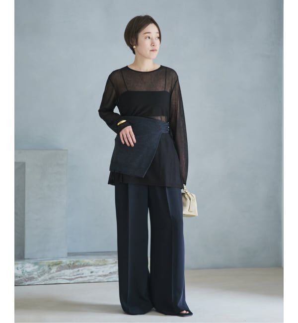 Plage「Acetate mix 2way flare ニット」|ニット・セーター|