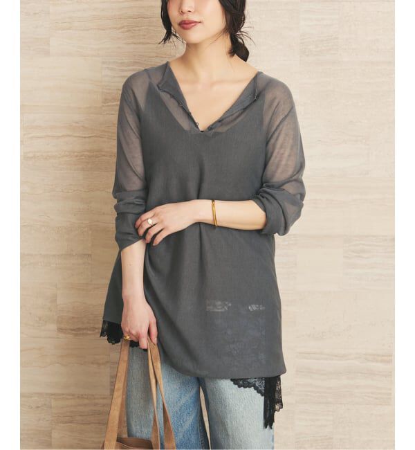 Plage「Acetate mix 2way flare ニット」|ニット・セーター|