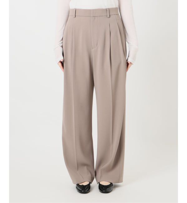 IENA「《追加》ウォッシャブル ジョーゼットスラックス」|スラックス|