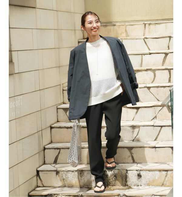 VERMEIL par iena「《追加4/手洗い可》ツイルストレッチスリムパンツ」|スラックス|