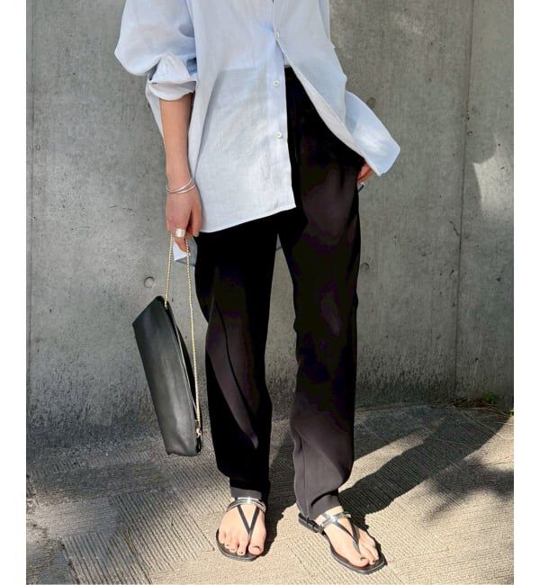 VERMEIL par iena「《追加4/手洗い可》ツイルストレッチスリムパンツ」|スラックス|