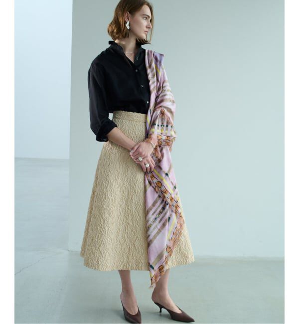 VERMEIL par iena「《追加》PIERRE LOUIS MASCIA ピエール ルイマーシャ Scarf 135x194cm 517308/101」|バンダナ・スカーフ|