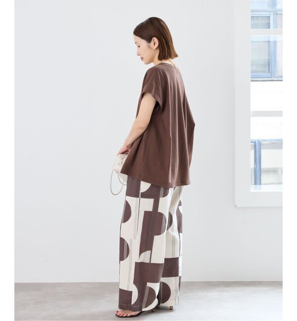 IENA「《追加/接触冷感》フレンチタックスリーブ ドロストTシャツ」|Tシャツ・カットソー|