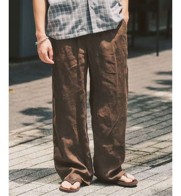 417 EDIFICE「追加｜ノルマンディーリネン パンツ」|スラックス|