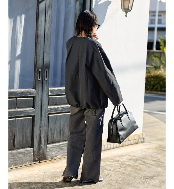 JOURNAL STANDARD「グログランノーカラーコクーンコート」|ノーカラーコート|