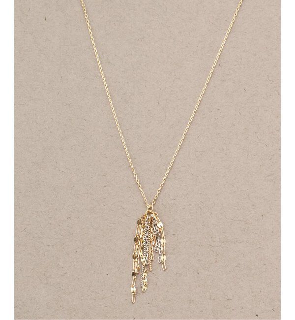 Lilas by Spick&Span「フリンジミックスチェーンネックレス K10」|ネックレス|