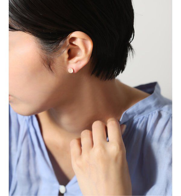 Lilas by Spick&Span「フロストクォーツ6mmカップボールピアス K10（両耳）」|ピアス|