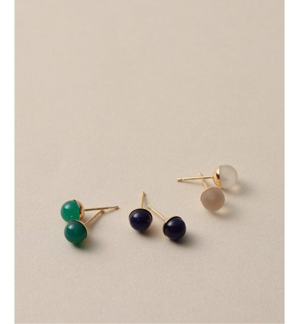 Lilas by Spick&Span「フロストクォーツ6mmカップボールピアス K10（両耳）」|ピアス|