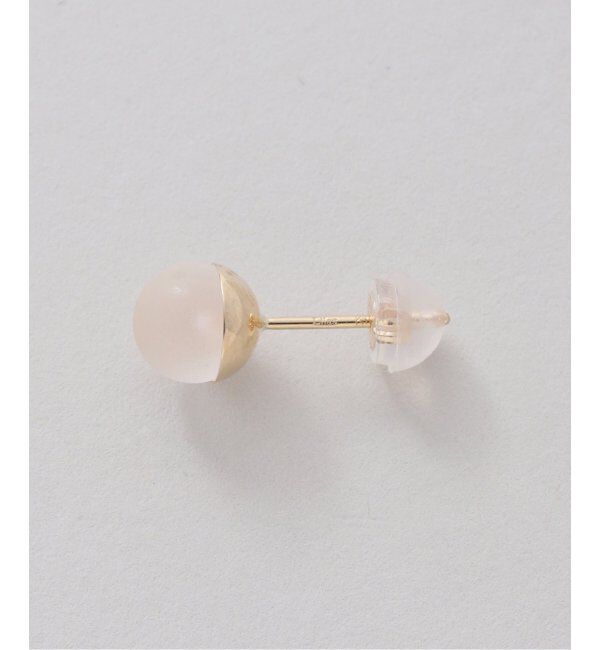Lilas by Spick&Span「フロストクォーツ6mmカップボールピアス K10（両耳）」|ピアス|