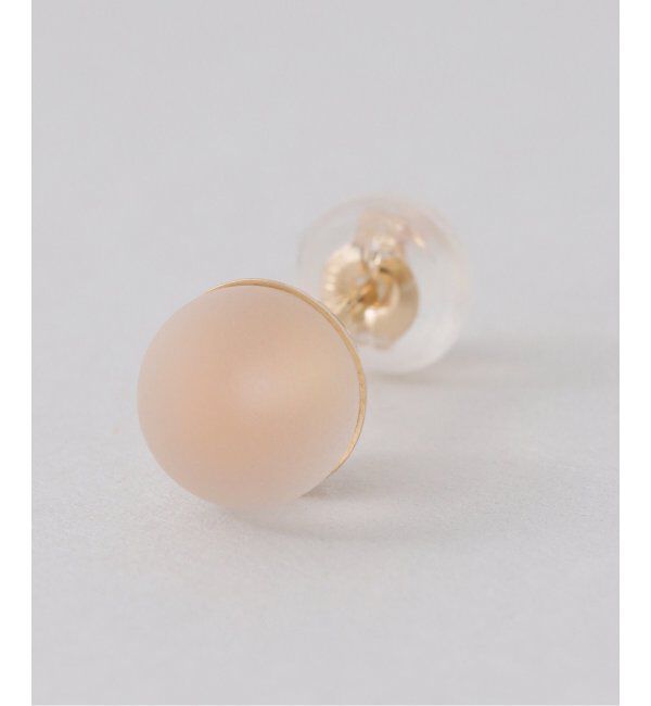 Lilas by Spick&Span「フロストクォーツ6mmカップボールピアス K10（両耳）」|ピアス|