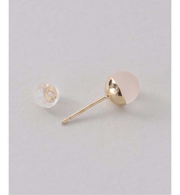 Lilas by Spick&Span「フロストクォーツ6mmカップボールピアス K10（両耳）」|ピアス|