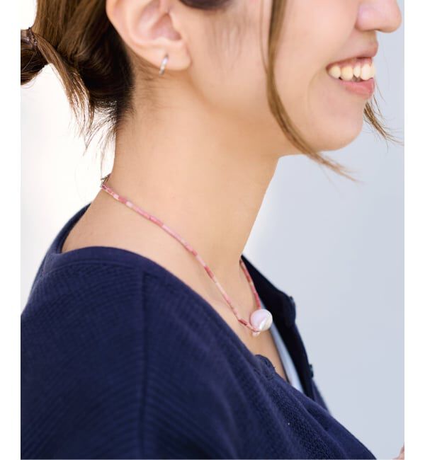 FRAMeWORK「PREEK/プリーク Baroque pearl stone line choker ネックレス」|ネックレス|