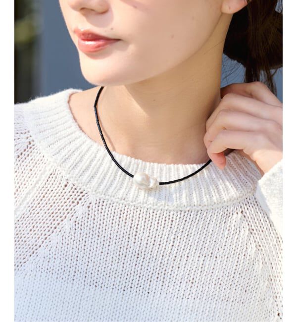 FRAMeWORK「PREEK/プリーク Baroque pearl stone line choker ネックレス」|ネックレス|