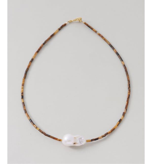 FRAMeWORK「PREEK/プリーク Baroque pearl stone line choker ネックレス」|ネックレス|