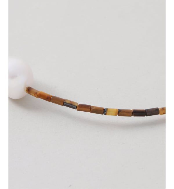 FRAMeWORK「PREEK/プリーク Baroque pearl stone line choker ネックレス」|ネックレス|