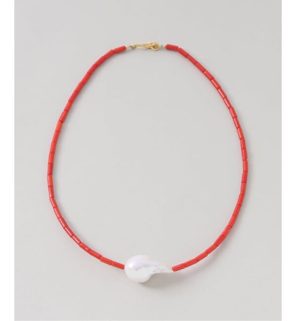 FRAMeWORK「PREEK/プリーク Baroque pearl stone line choker ネックレス」|ネックレス|