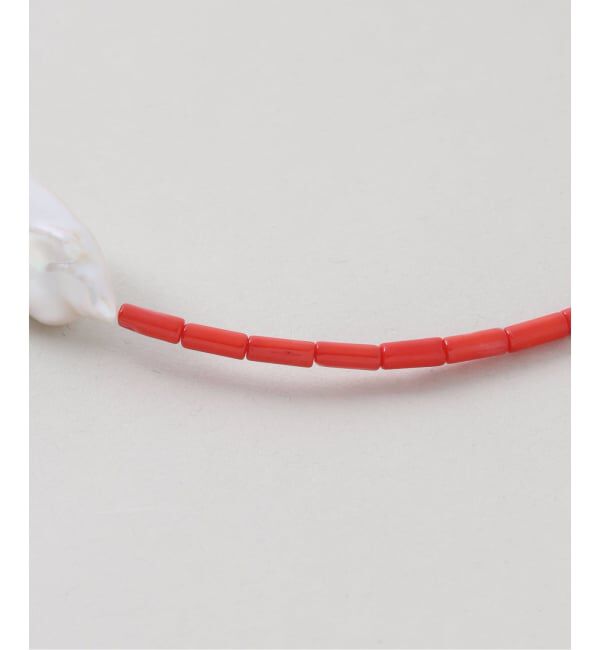 FRAMeWORK「PREEK/プリーク Baroque pearl stone line choker ネックレス」|ネックレス|