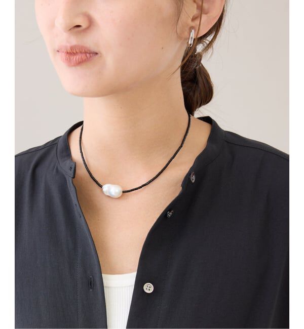 FRAMeWORK「PREEK/プリーク Baroque pearl stone line choker ネックレス」|ネックレス|