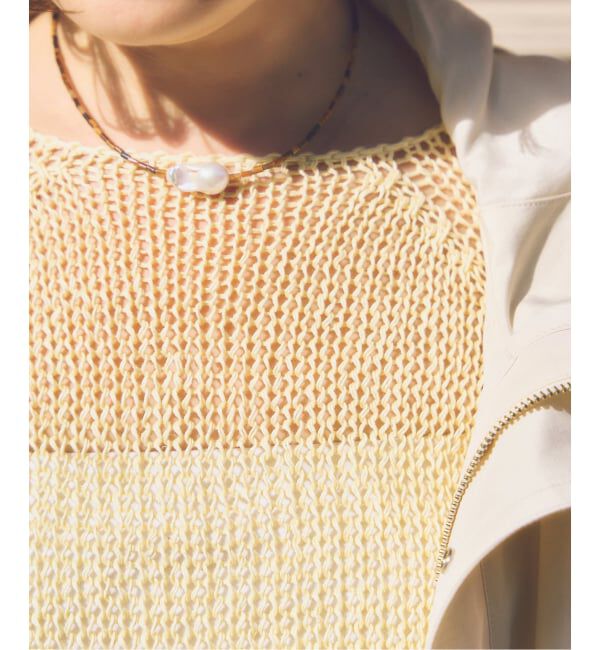 FRAMeWORK「PREEK/プリーク Baroque pearl stone line choker ネックレス」|ネックレス|