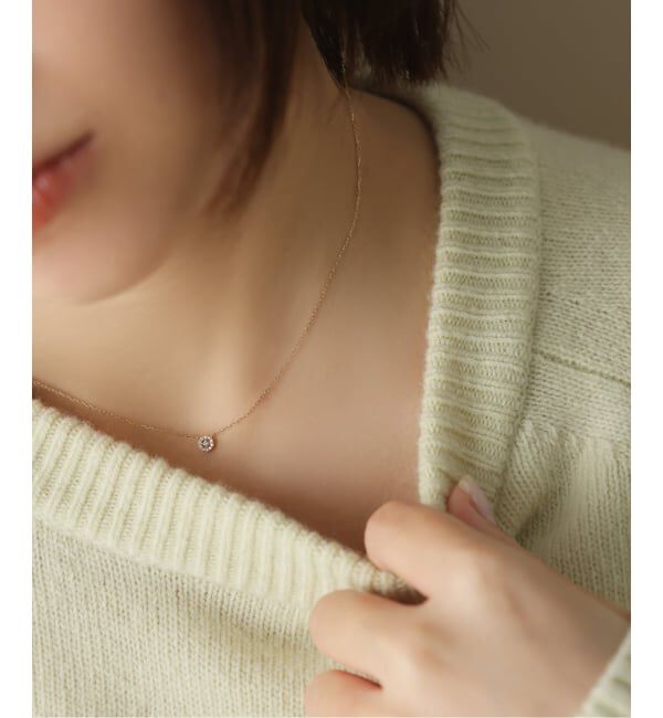 Lilas by Spick&Span「プチダイヤサークルネックレス K10」|ネックレス|