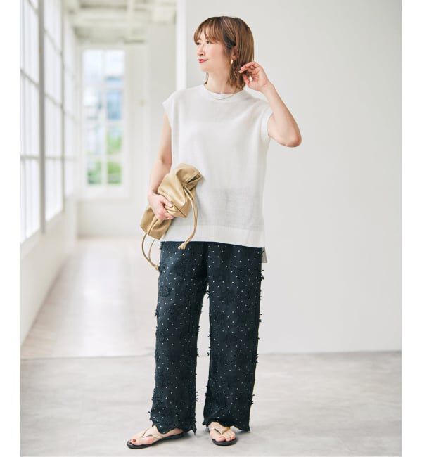 Spick and Span「《手洗い可》リネンミックスフレンチプルオーバー」|ニット・セーター|