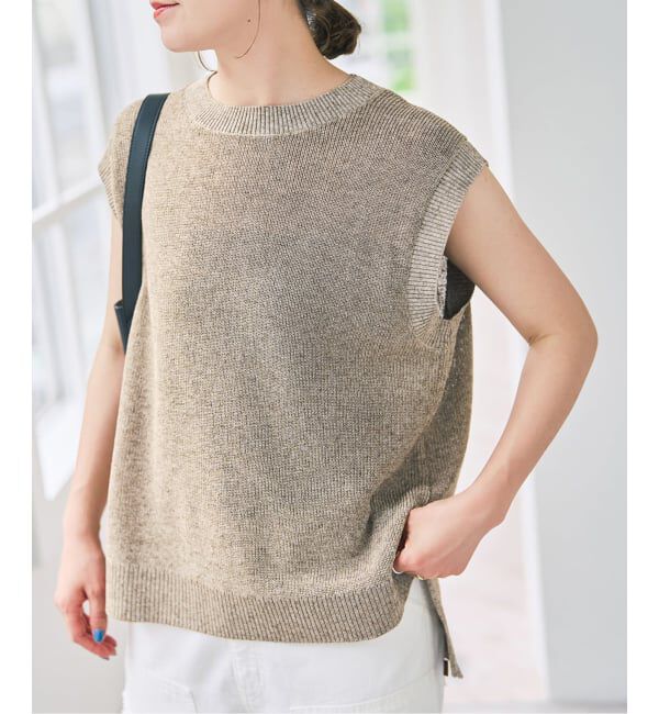 Spick and Span「《手洗い可》リネンミックスフレンチプルオーバー」|ニット・セーター|
