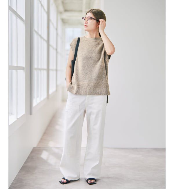 Spick and Span「《手洗い可》リネンミックスフレンチプルオーバー」|ニット・セーター|