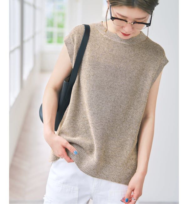 Spick and Span「《手洗い可》リネンミックスフレンチプルオーバー」|ニット・セーター|