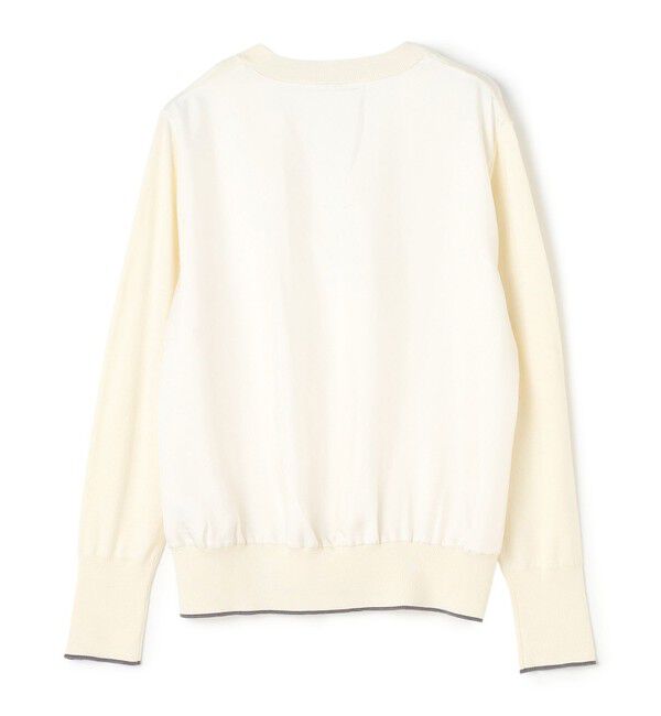 BEIGE,「CHLOR / ウールシルクツイルドッキングVネックニット」|ニット・セーター|