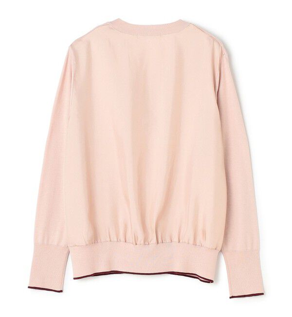 BEIGE,「CHLOR / ウールシルクツイルドッキングVネックニット」|ニット・セーター|