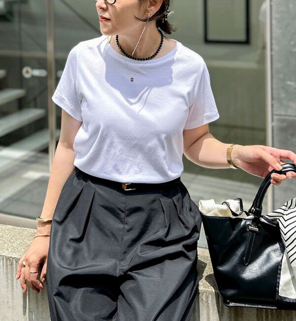 NOLLEY'S「《ノーリーズオリジナル美容Tシャツ》シルクアミノ酸加工Ｔシャツ」|Tシャツ・カットソー|