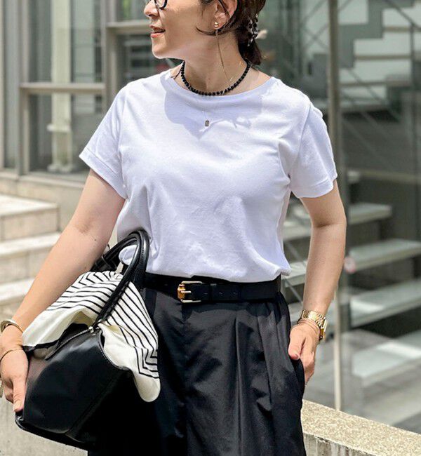 NOLLEY'S「《ノーリーズオリジナル美容Tシャツ》シルクアミノ酸加工Ｔシャツ」|Tシャツ・カットソー|